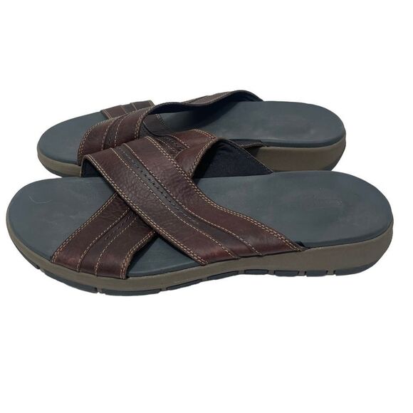 Clarks Brown Cushion Casual Walking Sandals - Picture 1 of 7